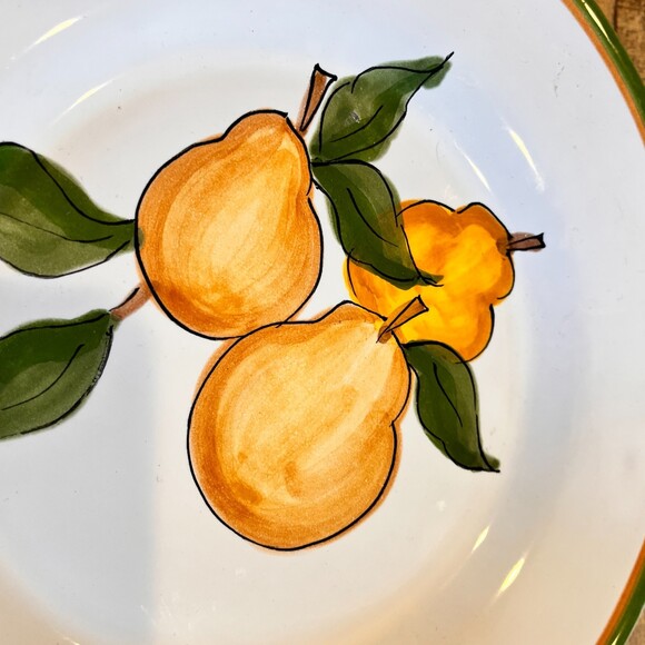 Fortebraccio Ceramiche Set of Three Fruit Plates Salad Plates Crate & Barrel - Picture 8 of 12